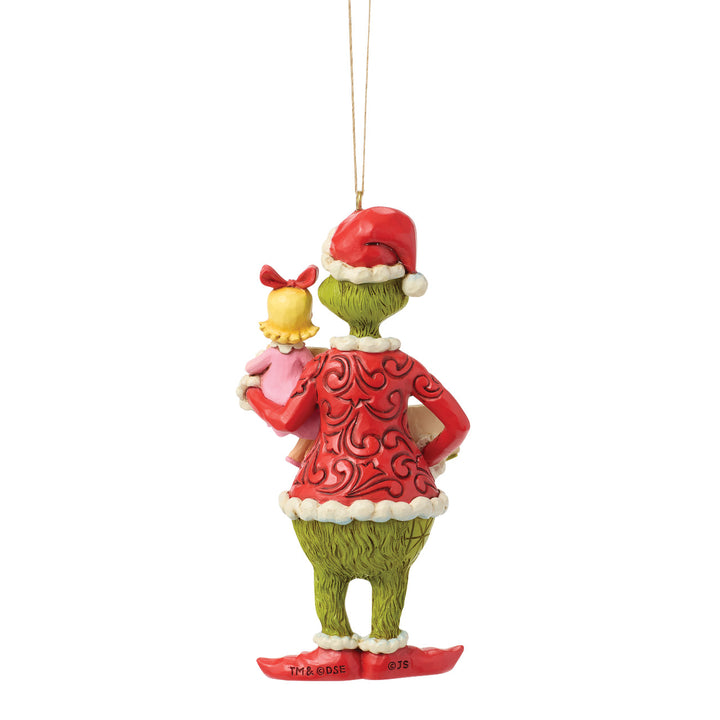 Jim Shore The Grinch: Grinch With Cindy Lou Holding Signs Hanging Ornament sparkle-castle