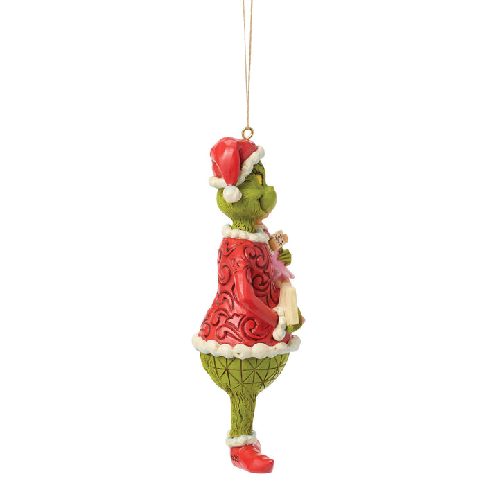 Jim Shore The Grinch: Grinch With Cindy Lou Holding Signs Hanging Ornament sparkle-castle