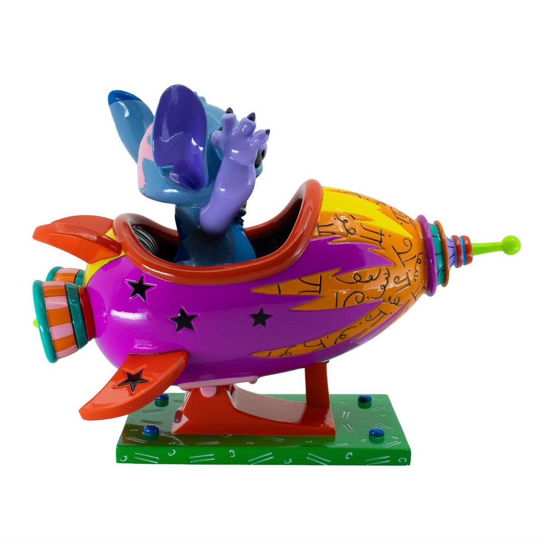 Disney Britto: Stitch Rocket Ship Figurine sparkle-castle