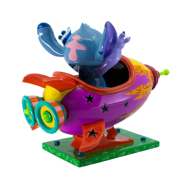 Disney Britto: Stitch Rocket Ship Figurine sparkle-castle