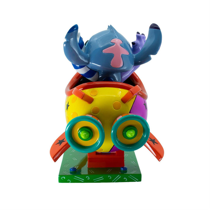 Disney Britto: Stitch Rocket Ship Figurine sparkle-castle