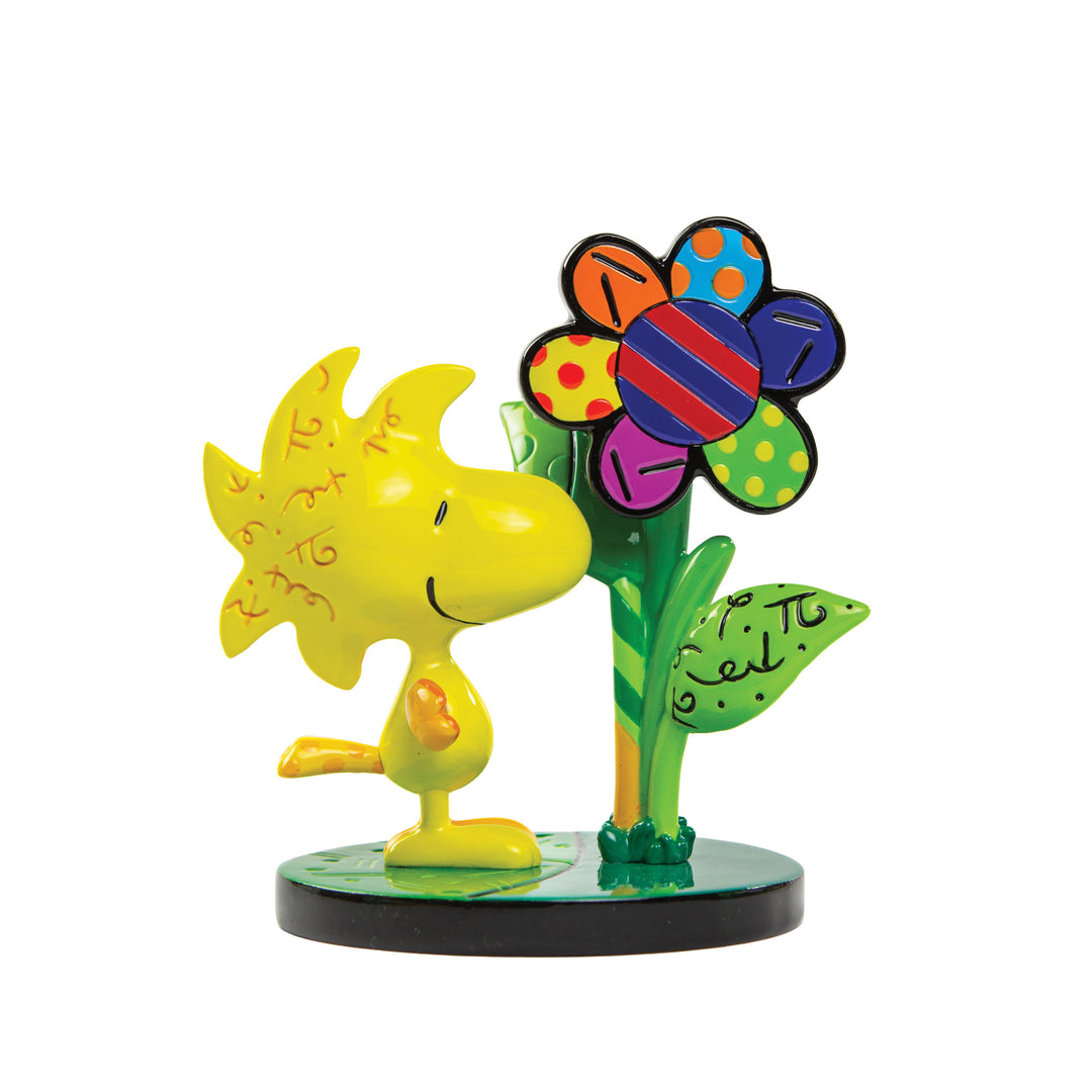 Peanuts Britto: Woodstock With Flower Miniature Figurine sparkle-castle