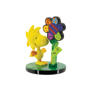 Peanuts Britto: Woodstock With Flower Miniature Figurine sparkle-castle