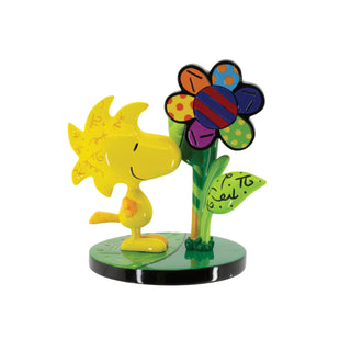 Peanuts Britto: Woodstock With Flower Miniature Figurine sparkle-castle