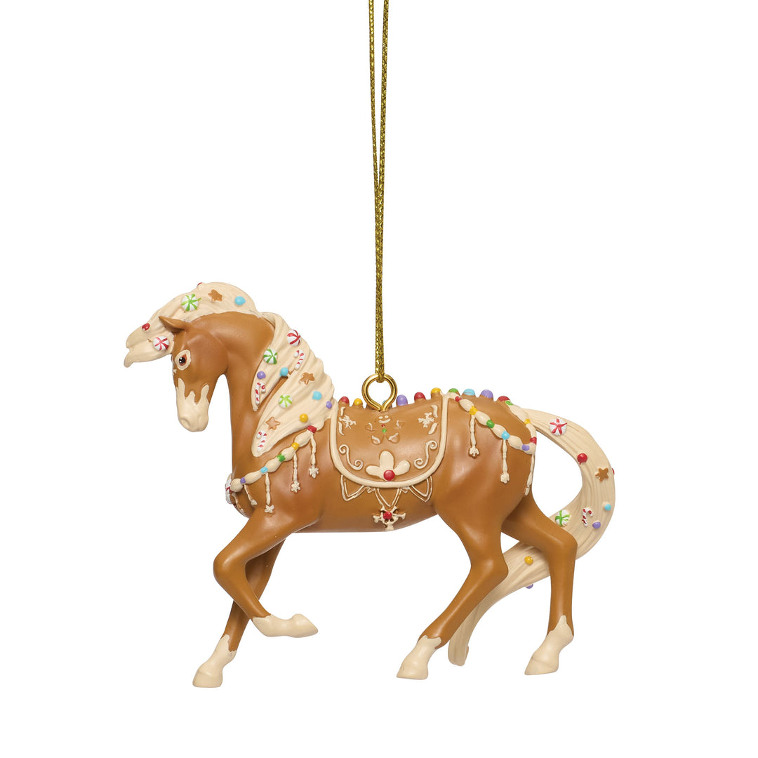 Trail of Painted Ponies: Gingerbread Dream Hanging Ornament sparkle-castle