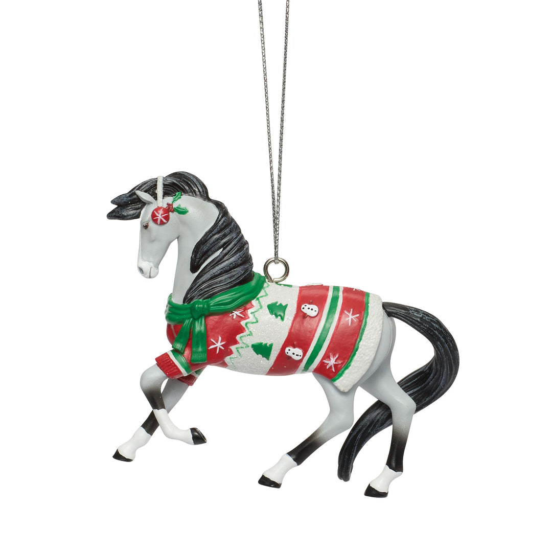 Trail of Painted Ponies: Christmas Sweater Hanging Ornament sparkle-castle