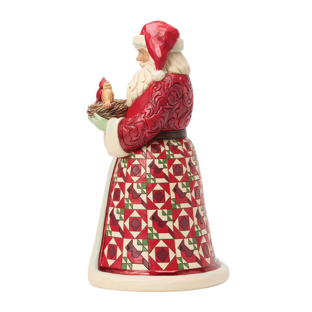 Jim Shore Heartwood Creek: 4th Annual Collector's Edition Santa With Cardinal Nest Figurine sparkle-castle