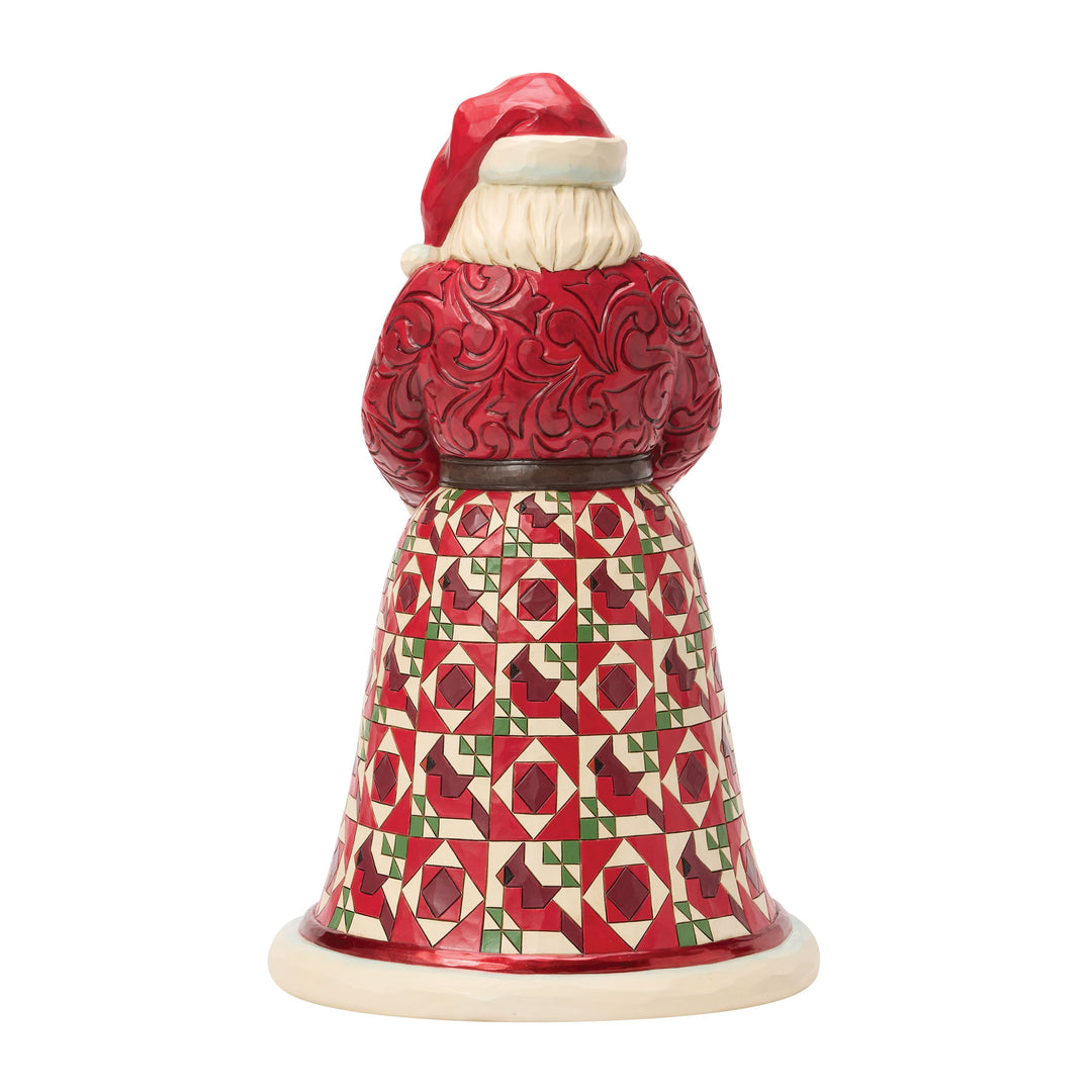 Jim Shore Heartwood Creek: 4th Annual Collector's Edition Santa With Cardinal Nest Figurine sparkle-castle