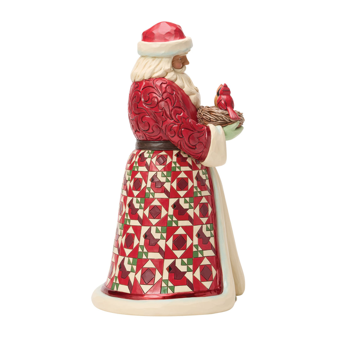 Jim Shore Heartwood Creek: 4th Annual Collector's Edition Santa With Cardinal Nest Figurine sparkle-castle