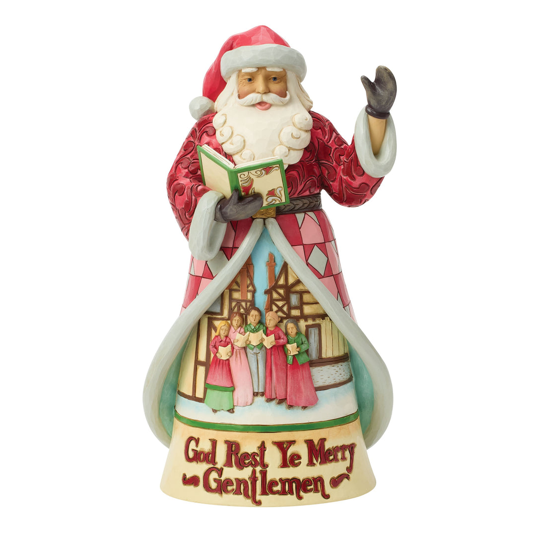 Jim Shore Heartwood Creek: 20th Annual Caroling Santa God Rest Ye Merry Gentlemen Figurine sparkle-castle
