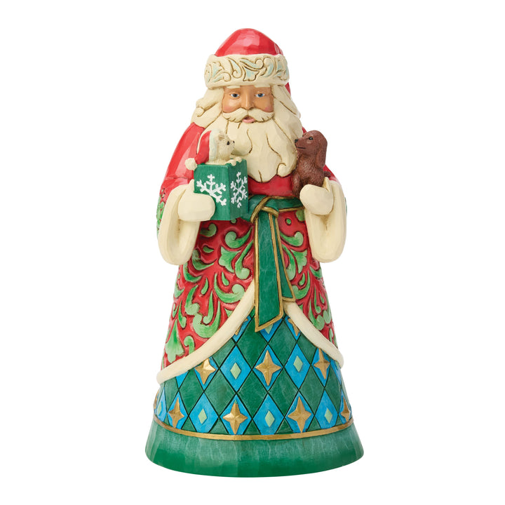 Jim Shore Heartwood Creek: Santa With Rescue Pets Figurine sparkle-castle
