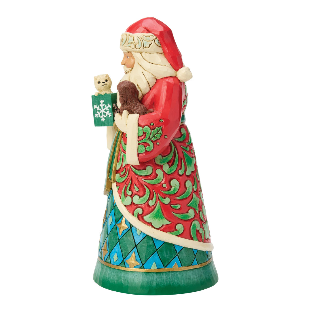 Jim Shore Heartwood Creek: Santa With Rescue Pets Figurine sparkle-castle