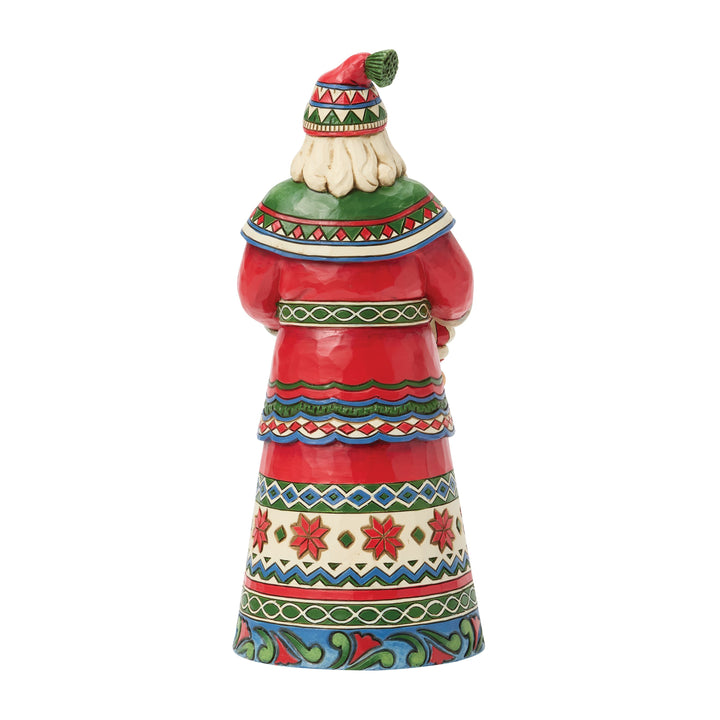 Jim Shore Heartwood Creek: Laplander Santa With Rocking Horse Figurine sparkle-castle