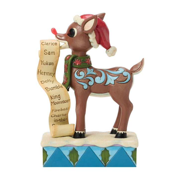Jim Shore Rudolph Traditions: Rudolph with List in Mouth Figurine sparkle-castle