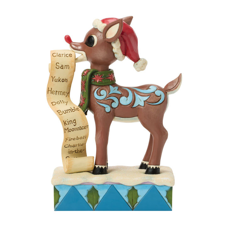 Jim Shore Rudolph Traditions: Rudolph with List in Mouth Figurine sparkle-castle