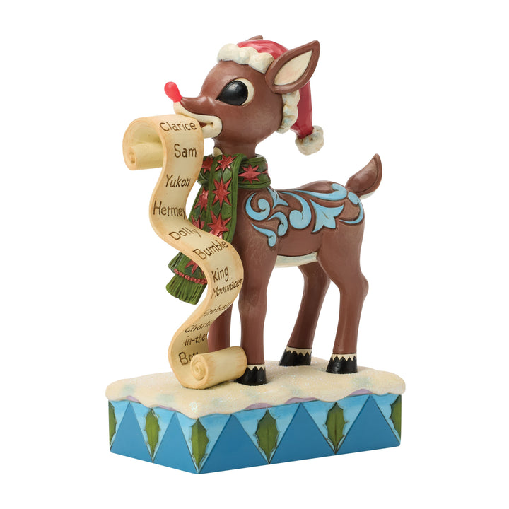 Jim Shore Rudolph Traditions: Rudolph with List in Mouth Figurine sparkle-castle