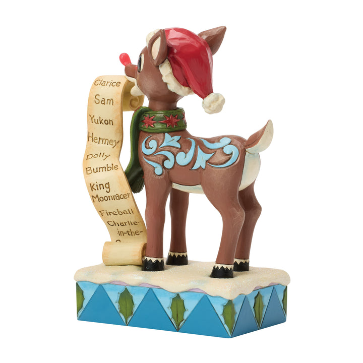 Jim Shore Rudolph Traditions: Rudolph with List in Mouth Figurine sparkle-castle