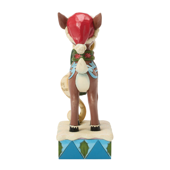 Jim Shore Rudolph Traditions: Rudolph with List in Mouth Figurine sparkle-castle