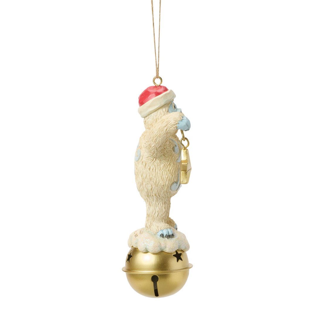 Jim Shore Rudolph Traditions: Bumble on Jingle Bell Hanging Ornament sparkle-castle
