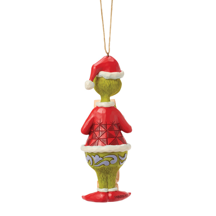 Jim Shore The Grinch: Grinch With List Hanging Ornament sparkle-castle
