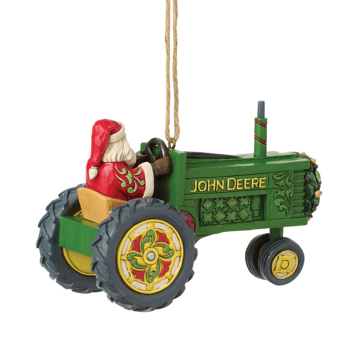 Jim Shore John Deere: Santa In John Deere Tractor Hanging Ornament sparkle-castle