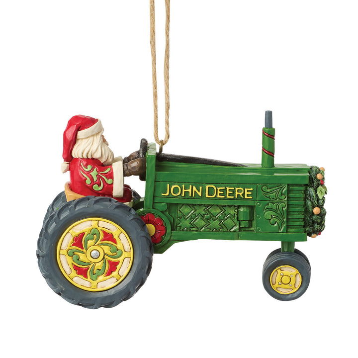 Jim Shore John Deere: Santa In John Deere Tractor Hanging Ornament sparkle-castle