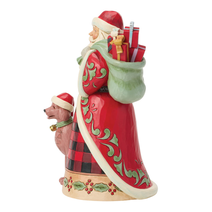 Jim Shore Heartwood Creek: Highland Glen Santa With Pet Dog Figurine sparkle-castle