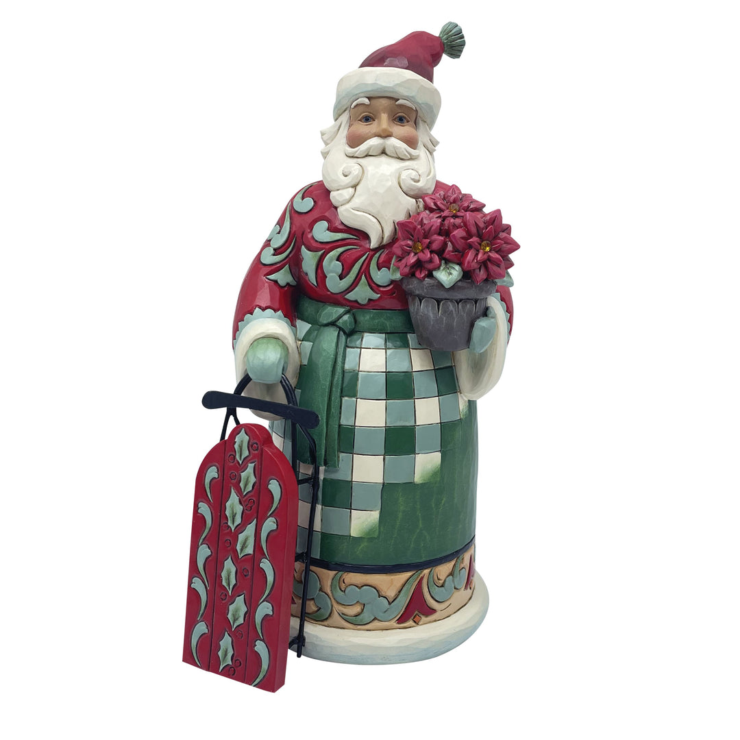 Jim Shore Heartwood Creek: Highland Glen Santa With Sled Figurine sparkle-castle