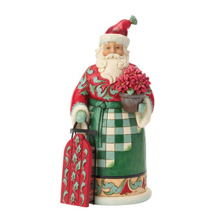 Jim Shore Heartwood Creek: Highland Glen Santa With Sled Figurine sparkle-castle