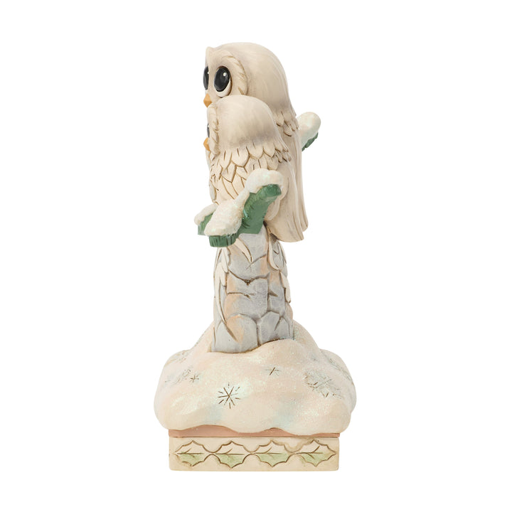Jim Shore Heartwood Creek: White Woodland Owls On Branch Figurine sparkle-castle