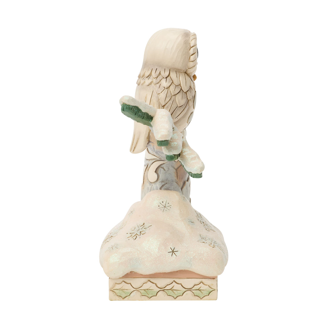 Jim Shore Heartwood Creek: White Woodland Owls On Branch Figurine sparkle-castle