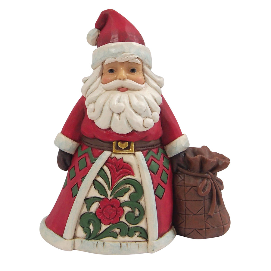 Jim Shore Heartwood Creek: Santa With Toy Bag Miniature Figurine sparkle-castle