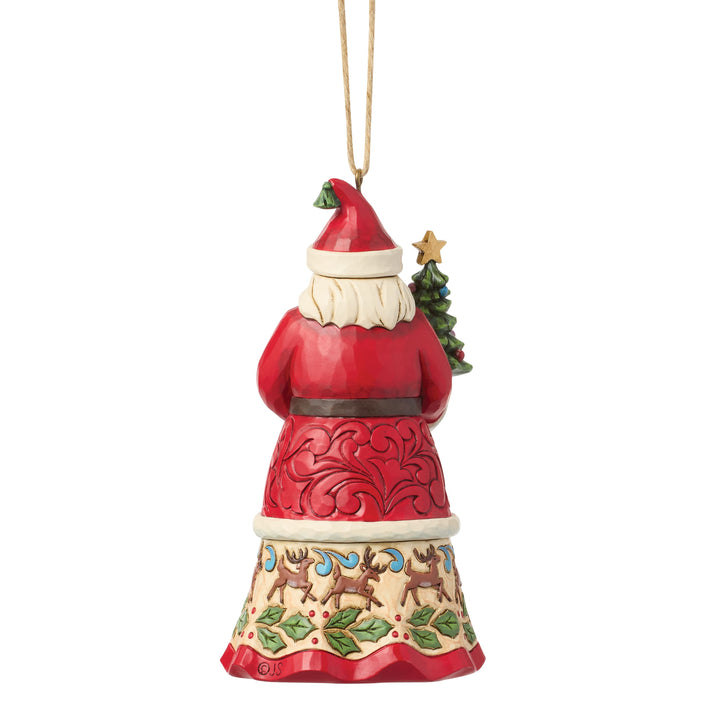 Jim Shore Heartwood Creek: Santa With Gifts Hanging Ornament sparkle-castle