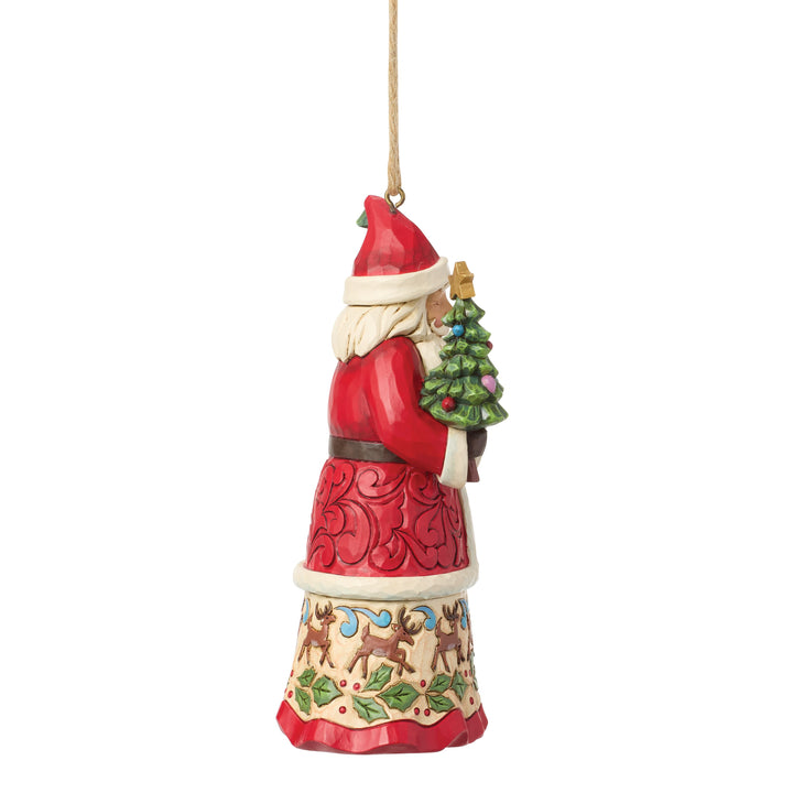 Jim Shore Heartwood Creek: Santa With Gifts Hanging Ornament sparkle-castle