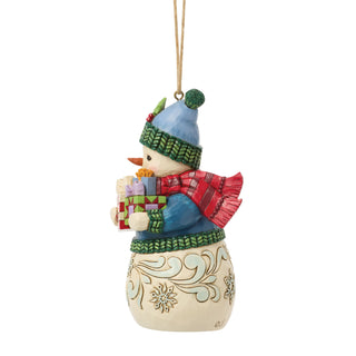 Jim Shore Heartwood Creek: Snowman with Arms Full Hanging Ornament sparkle-castle