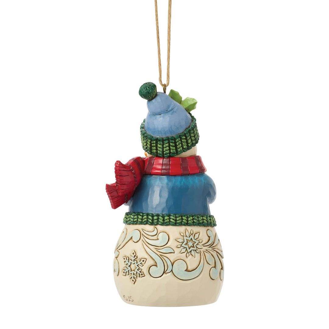 Jim Shore Heartwood Creek: Snowman with Arms Full Hanging Ornament sparkle-castle