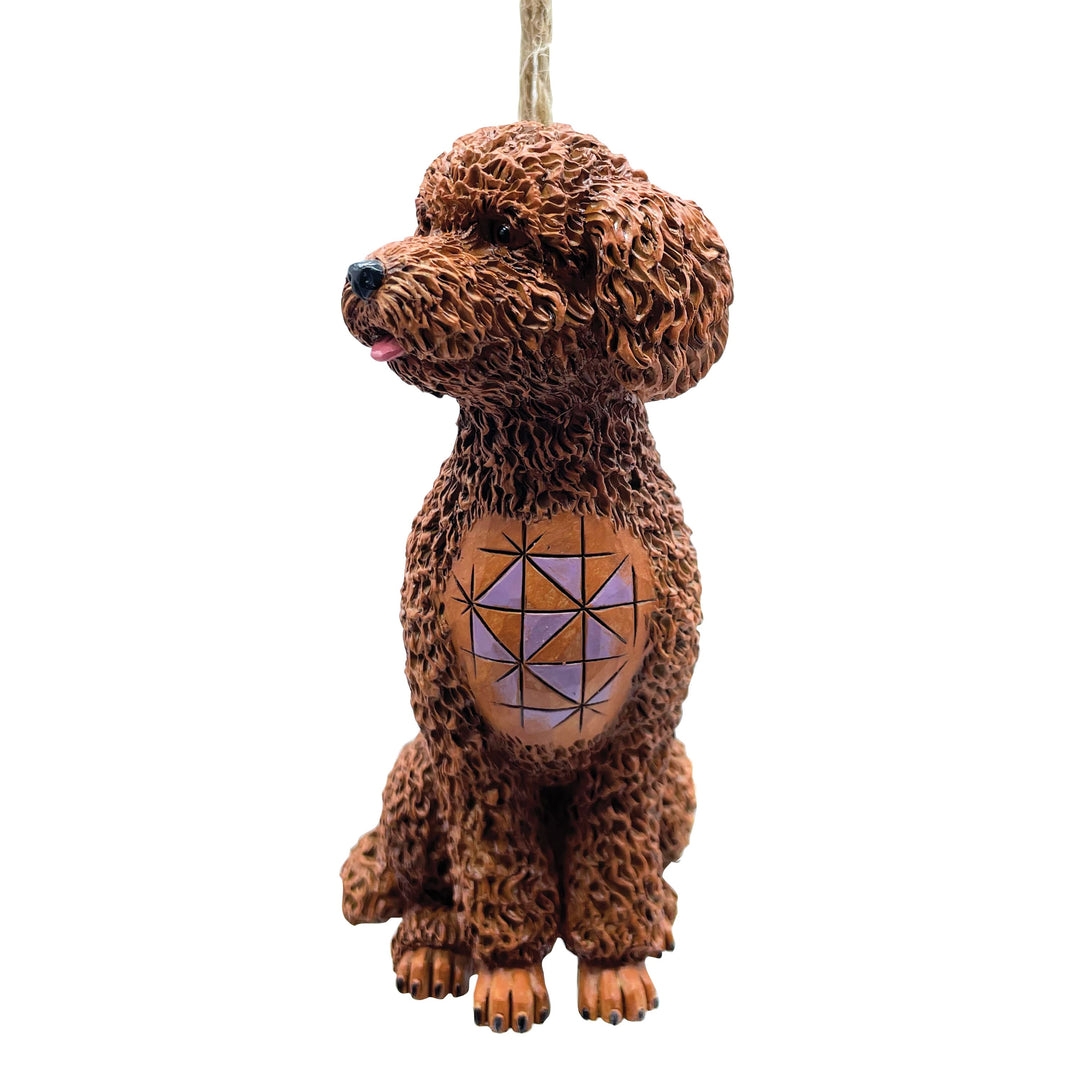 Jim Shore Heartwood Creek: Golden Doodle Dog Hanging Ornament sparkle-castle