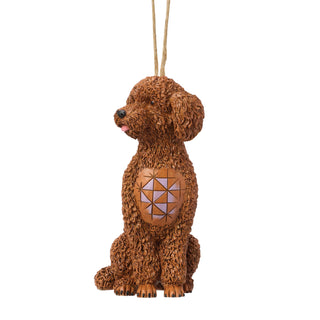 Jim Shore Heartwood Creek: Golden Doodle Dog Hanging Ornament sparkle-castle