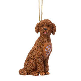 Jim Shore Heartwood Creek: Golden Doodle Dog Hanging Ornament sparkle-castle