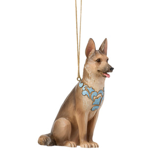 Jim Shore Heartwood Creek: German Shepherd Dog Hanging Ornament sparkle-castle