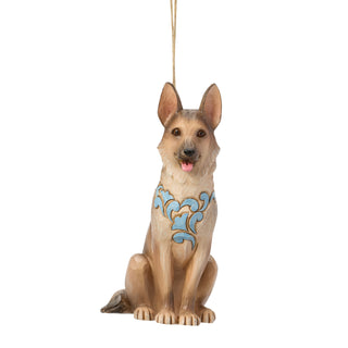 Jim Shore Heartwood Creek: German Shepherd Dog Hanging Ornament sparkle-castle