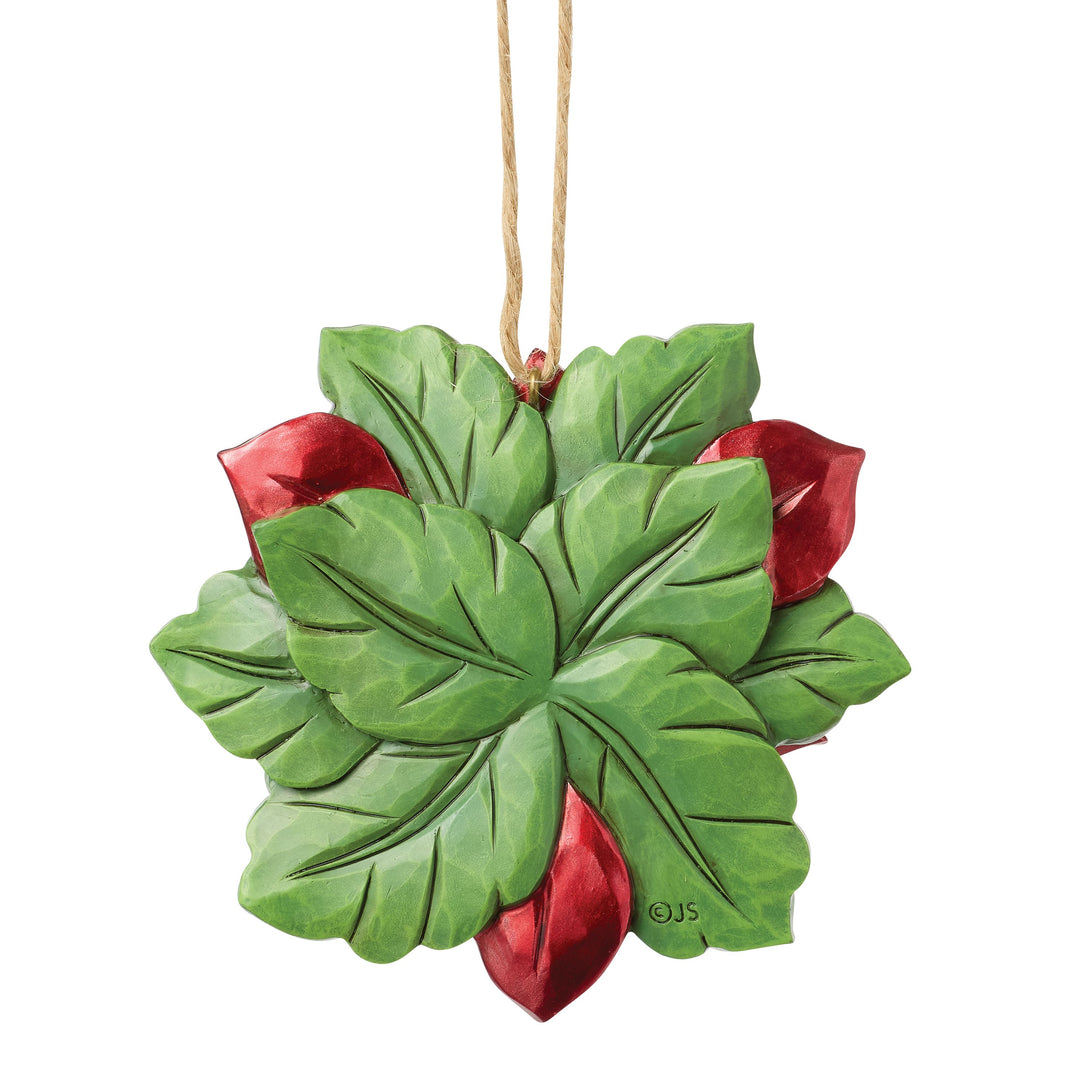 Jim Shore Heartwood Creek: 13th Annual Legend Of The Poinsettia Hanging Ornament sparkle-castle