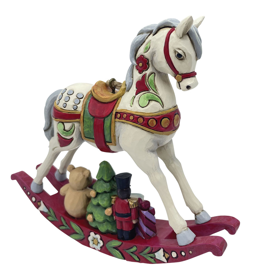 Jim Shore Heartwood Creek: Rocking Horse Hanging Ornament sparkle-castle