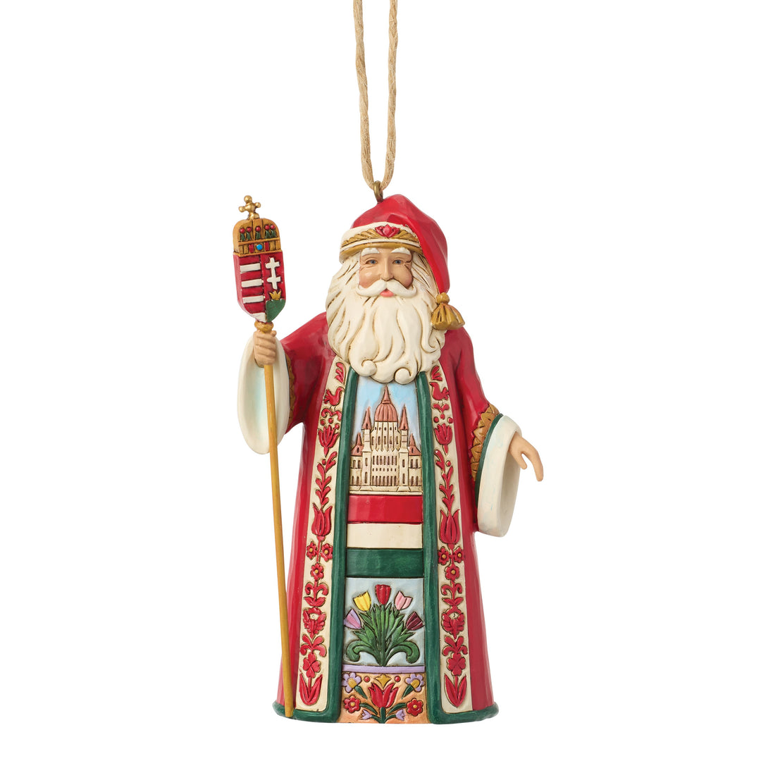 Jim Shore Heartwood Creek: Hungarian Santa Hanging Ornament sparkle-castle