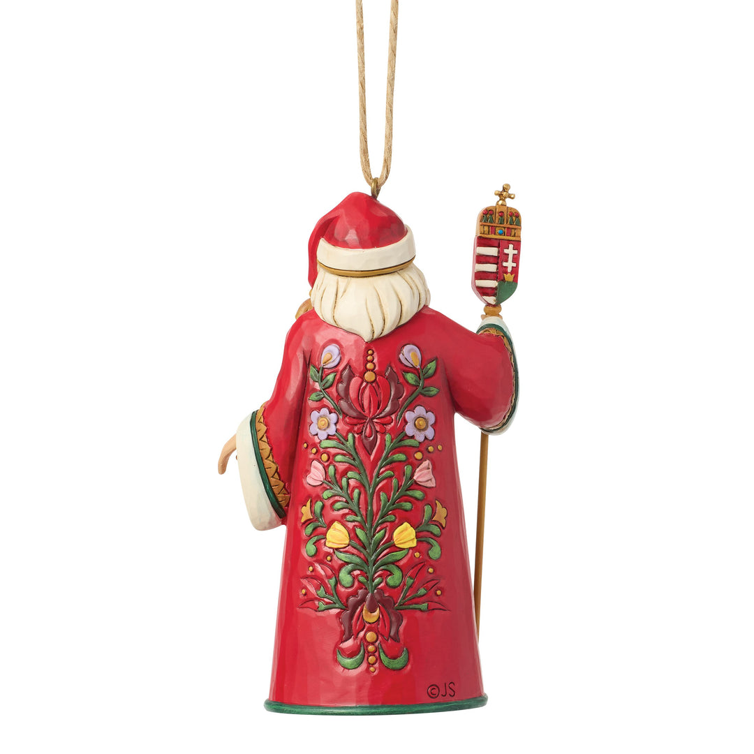 Jim Shore Heartwood Creek: Hungarian Santa Hanging Ornament sparkle-castle