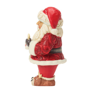Jim Shore Heartwood Creek: Pint Sized Santa With Hot Cocoa & Cookie Figurine sparkle-castle