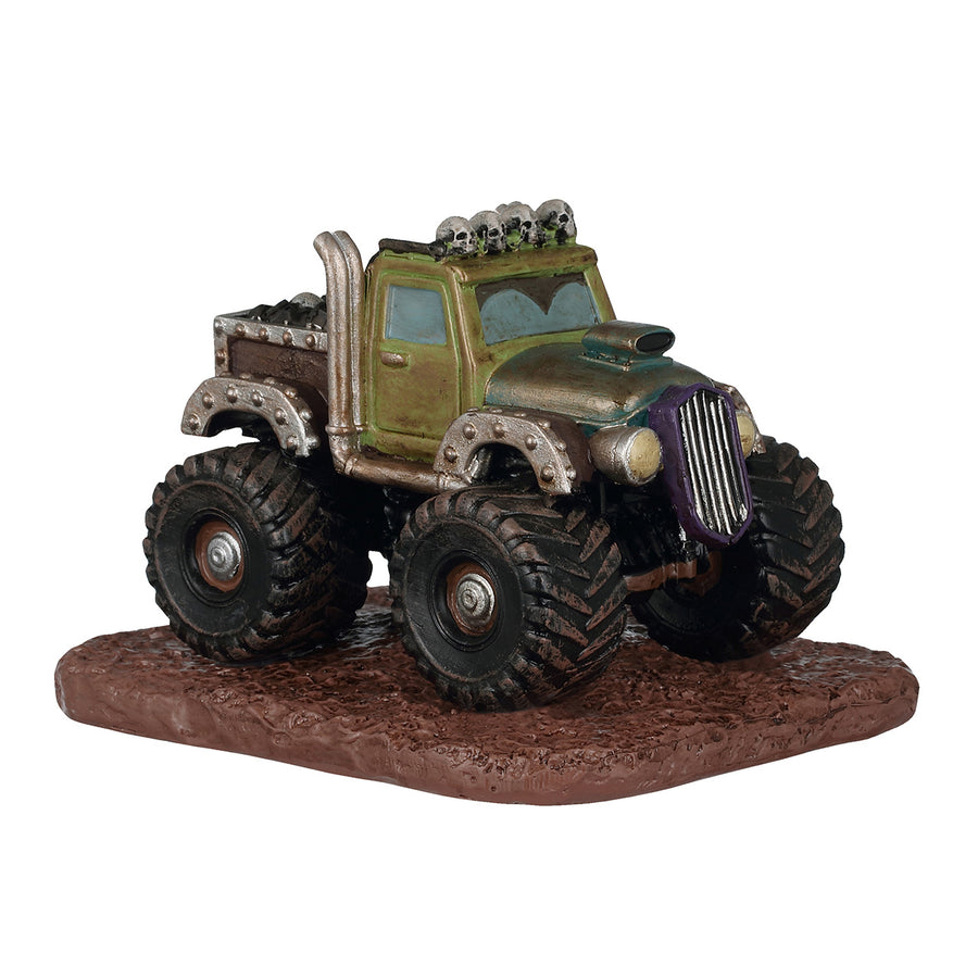 Lemax Spooky Town Halloween Village Accessory: Wretched Wreck Monster Truck sparkle-castle