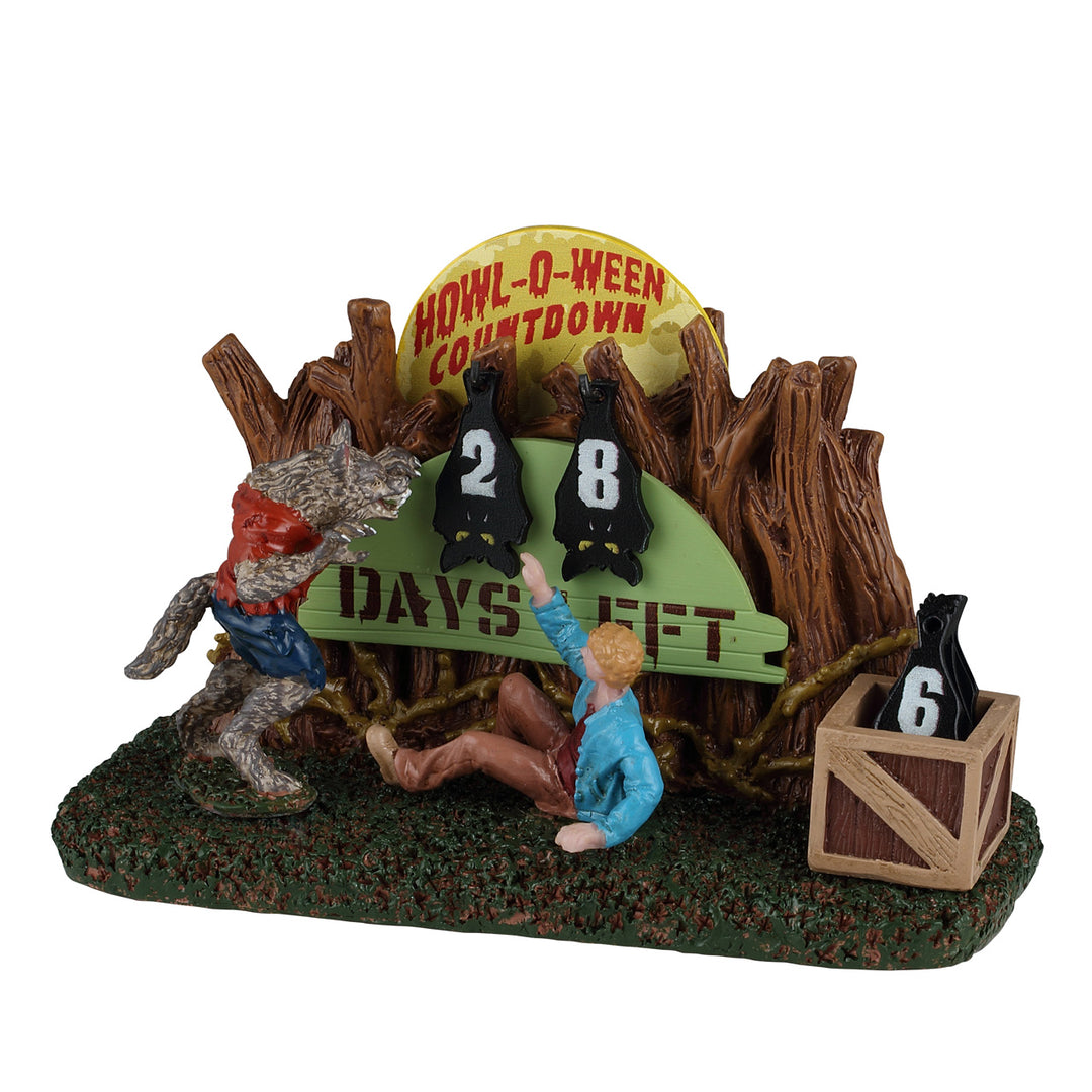 Lemax Spooky Town Halloween Village Accessory: Howl-O-Ween Countdown sparkle-castle