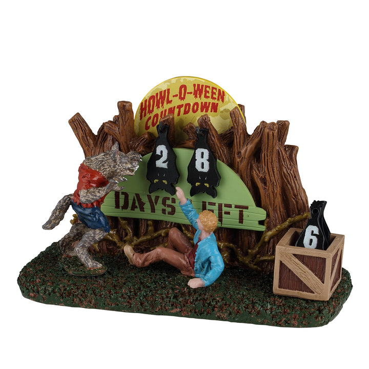 Lemax Spooky Town Halloween Village Accessory: Howl-O-Ween Countdown sparkle-castle