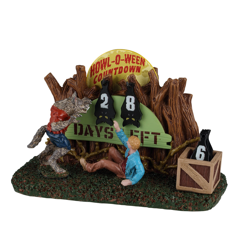 Lemax Spooky Town Halloween Village Accessory: Howl-O-Ween Countdown sparkle-castle